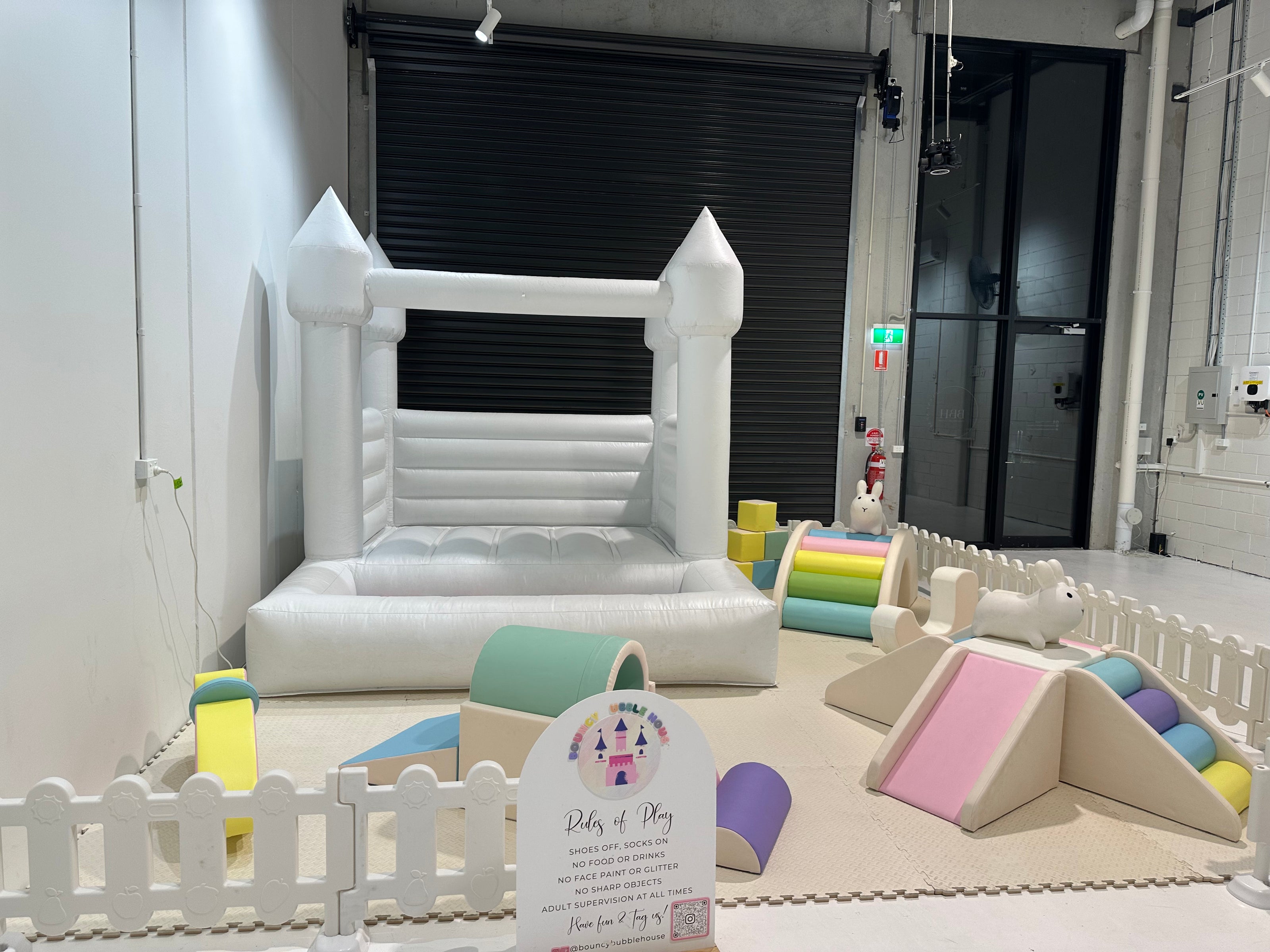 Kids soft play and bouncy castle setup at BBH Event Space